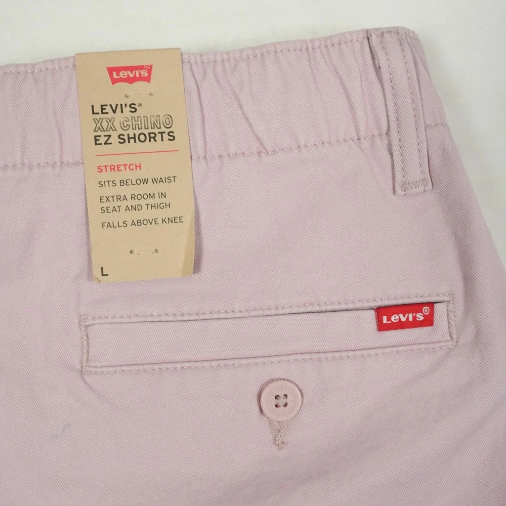 Levi's XX Chino EZ Shorts Mens Size L Light Pink Stretch Flat Front‎ NWT